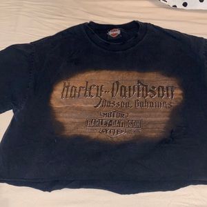 Cropped Harley Davidson t shirt